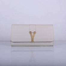 Load image into Gallery viewer, Yves Saint Laurent Lady Genuine Leather Purse Beige 39321

