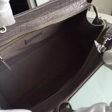 Load image into Gallery viewer, Yves Saint Laurent Small Rive Gauche Bag In Grey Crocodile Leather
