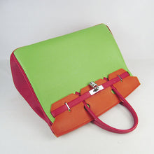 Load image into Gallery viewer, Hermes Birkin 35cm Togo Leather Handbags 6099 Red/Orange/Green S
