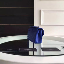 Load image into Gallery viewer, Yves Saint Laurent Baby Monogram Chain Bag In Blue Goatskin
