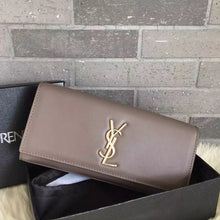 Load image into Gallery viewer, Yves Saint Laurent Grey Classic Monogramme Clutch Bag
