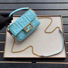 Load image into Gallery viewer, Fendi Pale Blue FF Motif Mini Baguette Bag
