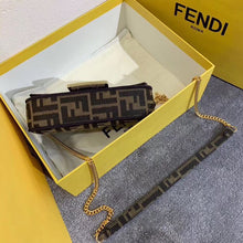 Load image into Gallery viewer, Fendi Mini Baguette Bag In FF Fabric With Black Trim

