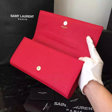 Load image into Gallery viewer, Yves Saint Laurent Red Classic Monogramme Clutch
