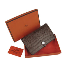 Load image into Gallery viewer, Hermes Wallet H001 Unisex Crocodile Coffee

