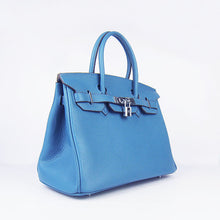 Load image into Gallery viewer, Hermes Birkin 30cm Togo Leather Handbags Blue Silver
