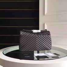 Load image into Gallery viewer, Yves Saint Laurent Large Monogram College Bag in Anthracite Goatskin
