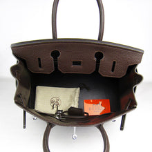Load image into Gallery viewer, Hermes Birkin 30cm Togo Leather Handbags Dark Coffee Silver

