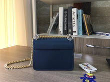 Load image into Gallery viewer, Fendi Small Kan I F Bag In Blue Calfskin
