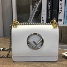 Load image into Gallery viewer, Fendi Small Kan I F Bag In White Calfskin
