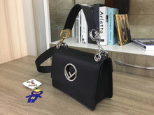 Load image into Gallery viewer, Fendi Kan I F Shoulder Bag In Black Calfskin
