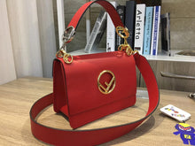 Load image into Gallery viewer, Fendi Kan I F Shoulder Bag In Red Calfskin
