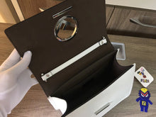 Load image into Gallery viewer, Fendi Kan I F Shoulder Bag In White Calfskin
