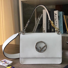 Load image into Gallery viewer, Fendi Kan I F Shoulder Bag In White Calfskin
