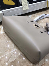 Load image into Gallery viewer, Fendi Grey Leather Logo Shopper Bag
