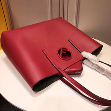Load image into Gallery viewer, Fendi Red Leather Logo Shopper Bag
