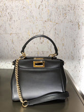 Load image into Gallery viewer, Fendi Peekaboo XS Bag In Black Nappa Leather

